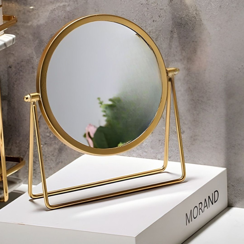 360° Round Mirror – Adjustable Makeup & Dressing Mirror