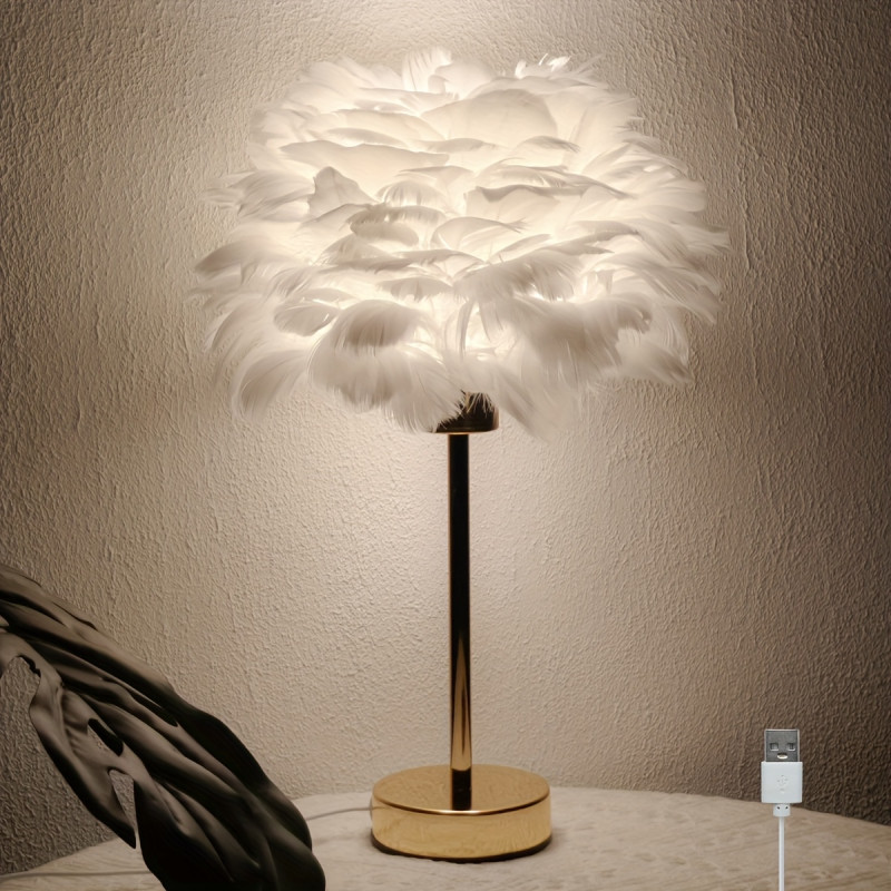 Feather Light Decorative Table Lamp – Modern Ambient Lighting