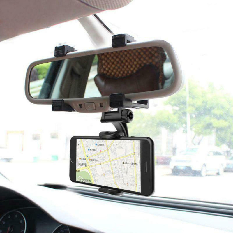 Universal Car Rearview Mirror Mount Adjustable Phone Holder