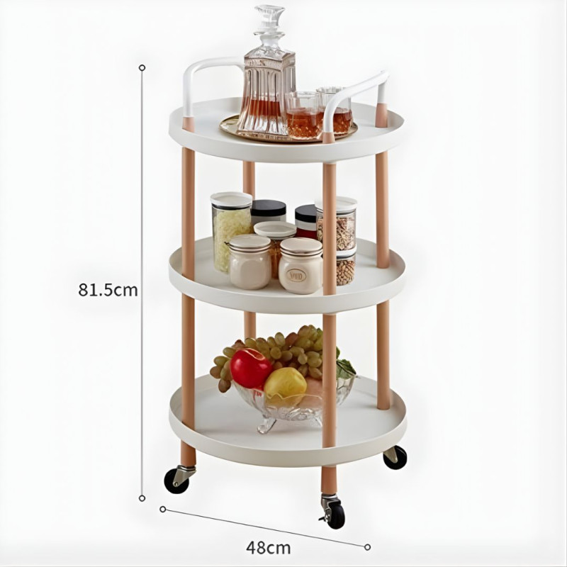 Luxury 3 Layer Round Trolley Premium Quality