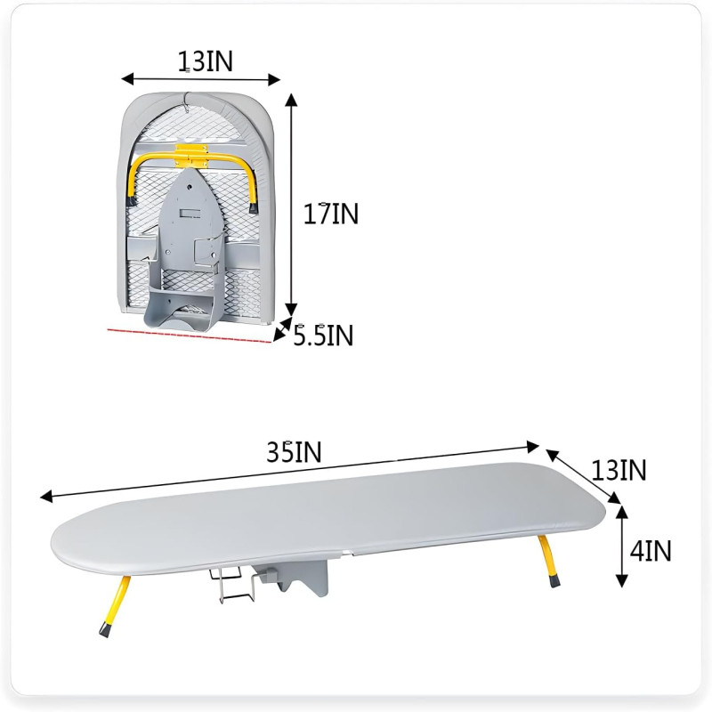 Folding Ironing Board Compact Portable Tabletop Ironing Stand