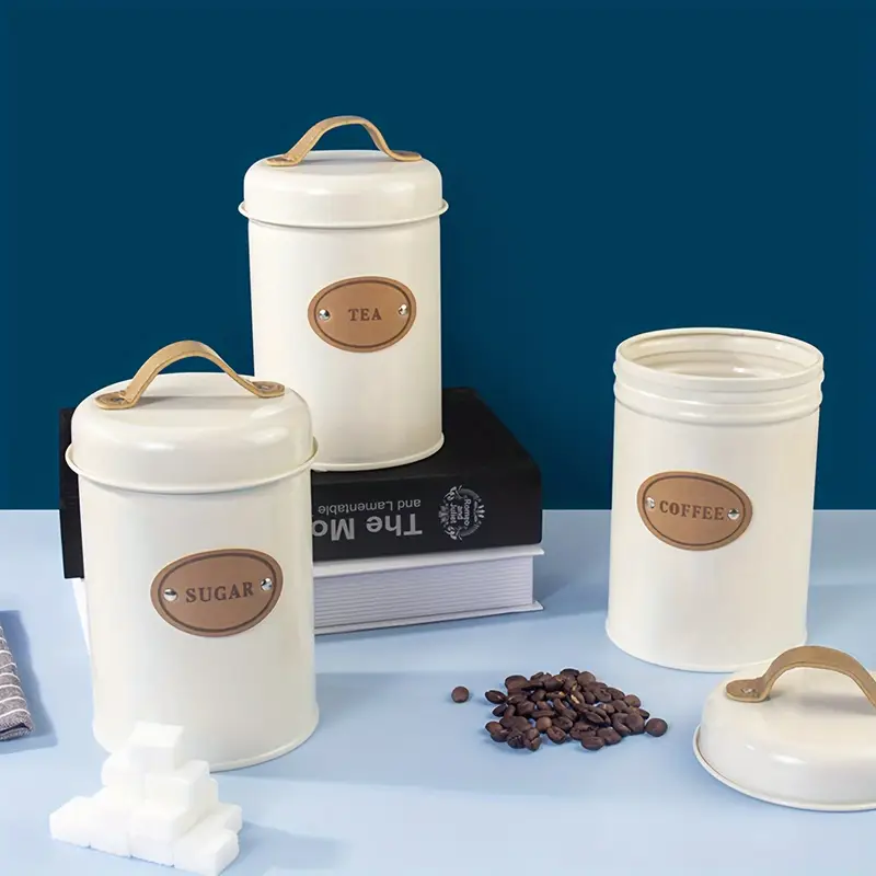 3 Piece Airtight Canister Set Kitchen Storage & Organizer