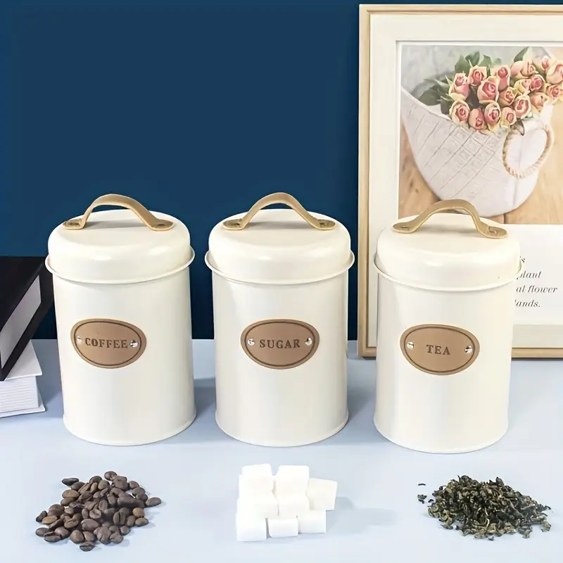 3 Piece Airtight Canister Set Kitchen Storage & Organizer