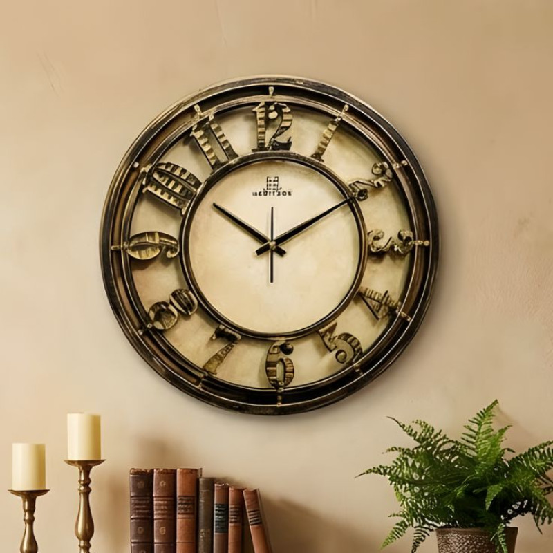 Heritage Majestic 15 Inch Antique Bronze Wall Clock | Idealancy