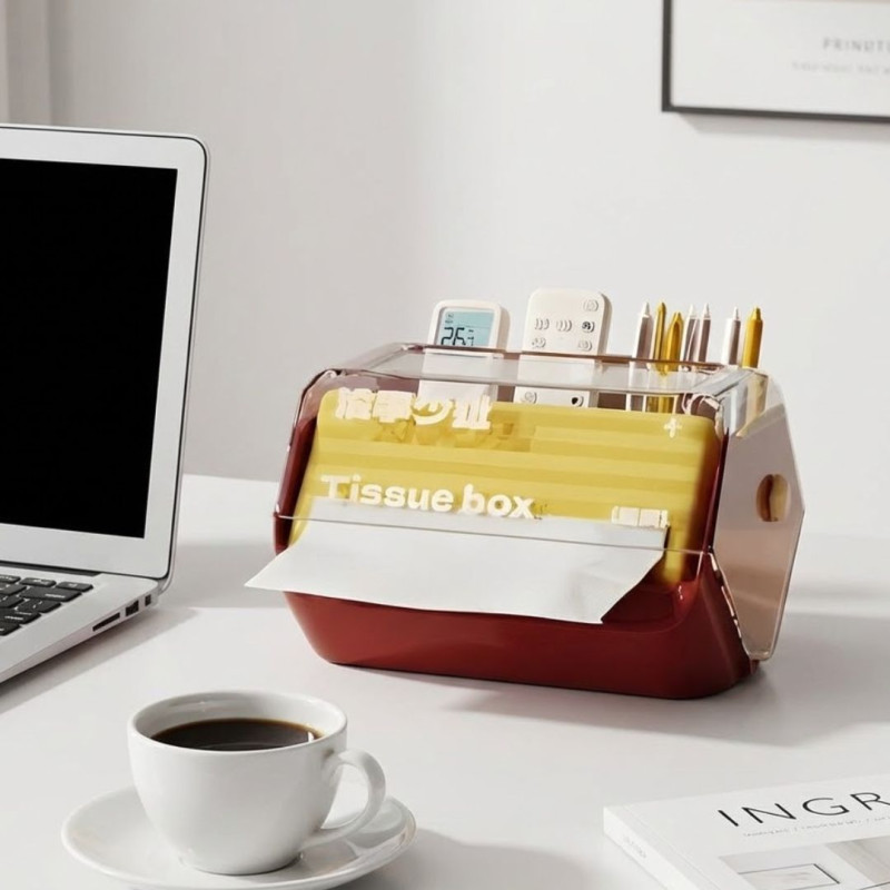 Multifunctional Tissue Box & Remote Control Storage Box