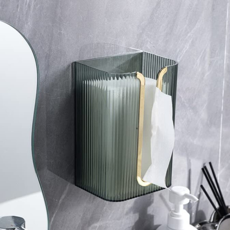 Wall Mounted Transparent Tissue Box  Space Saving Tissue Holder