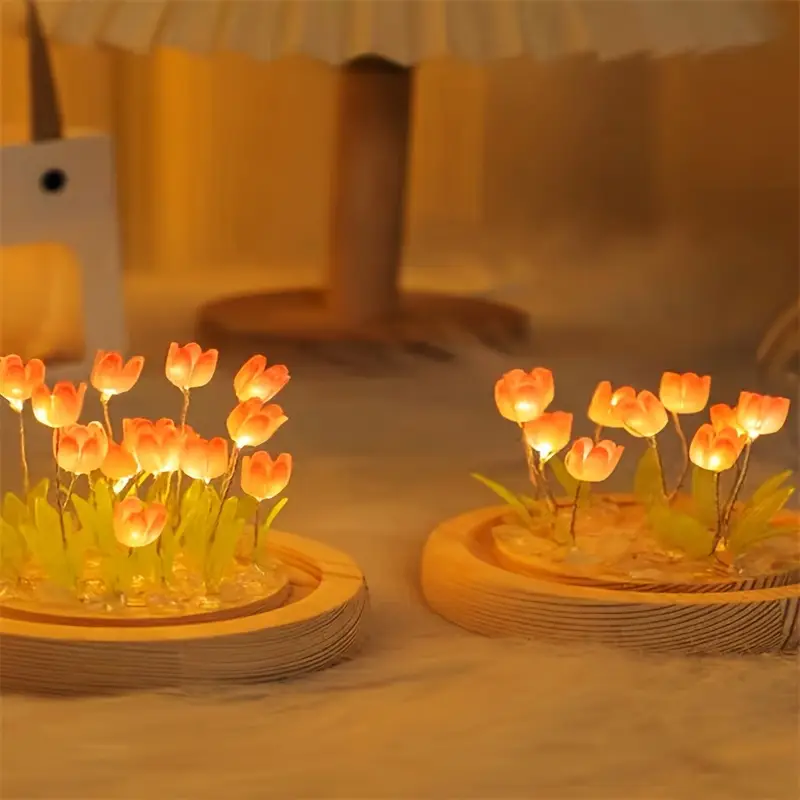 Round Tulip Lamp – Elegant Table & Night Light