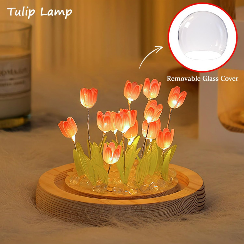 Round Tulip Lamp – Elegant Table & Night Light
