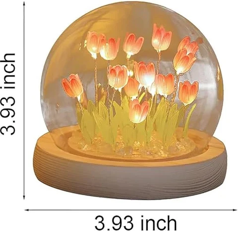 Round Tulip Lamp – Elegant Table & Night Light