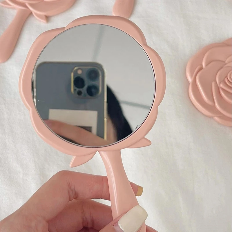 Handheld Compact Mirror with Handle – Personal Makeup & Travel Mirror