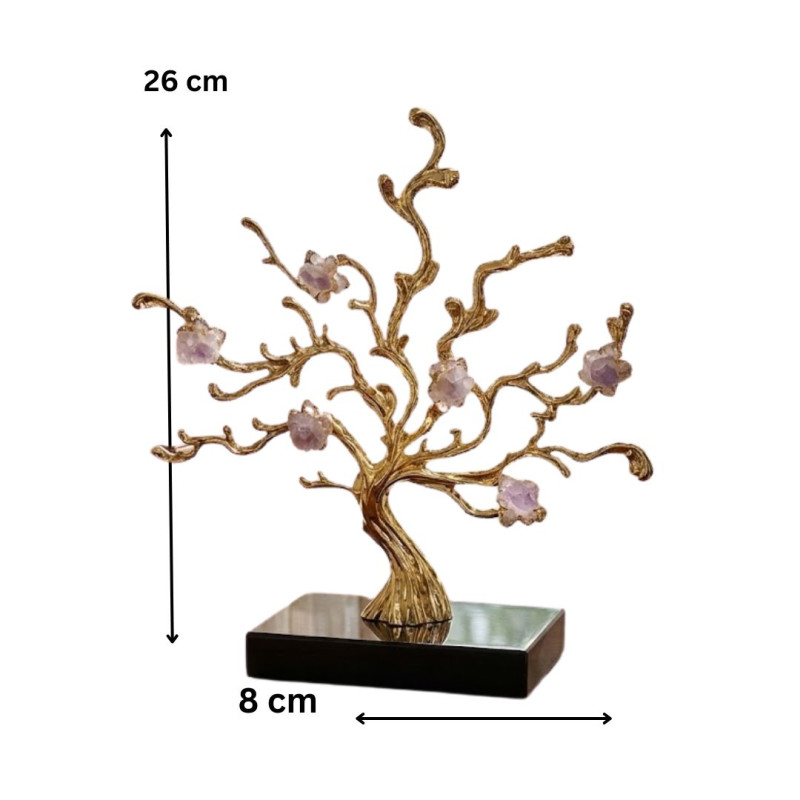 Golden Blossom Gemstone Tree Decor – Elegant Home Ornament