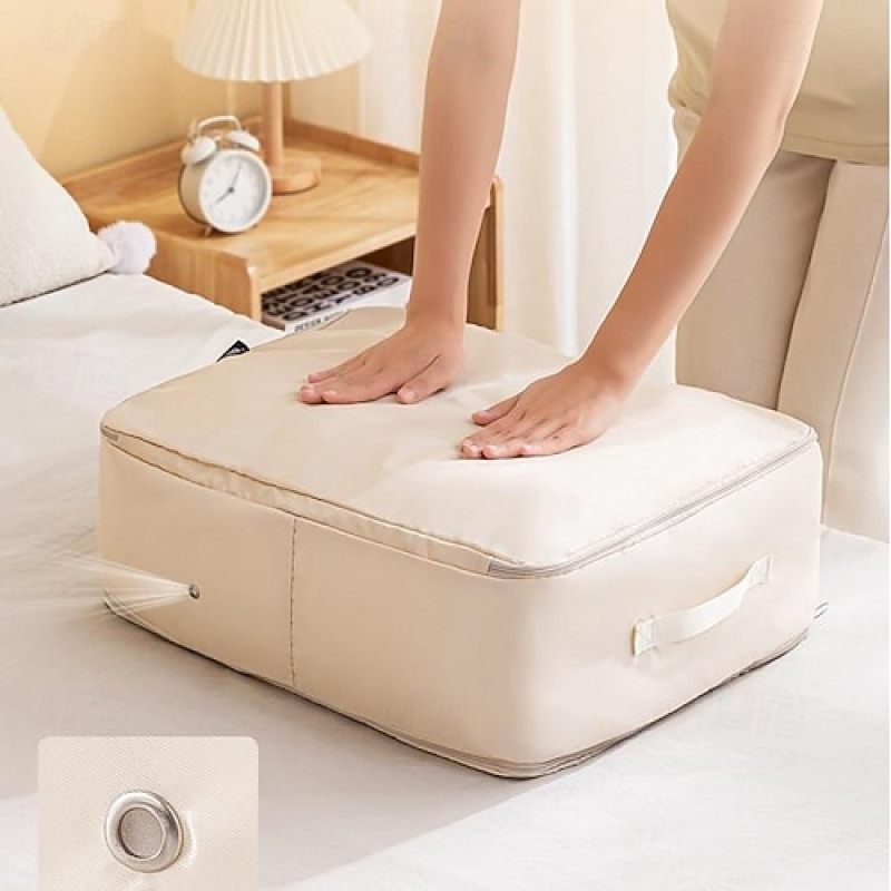 Self Compressing Storage Bag Organizer for Clothes & Blankets