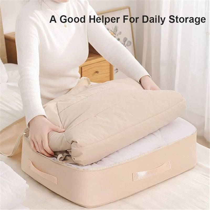 Self Compressing Storage Bag Organizer for Clothes & Blankets