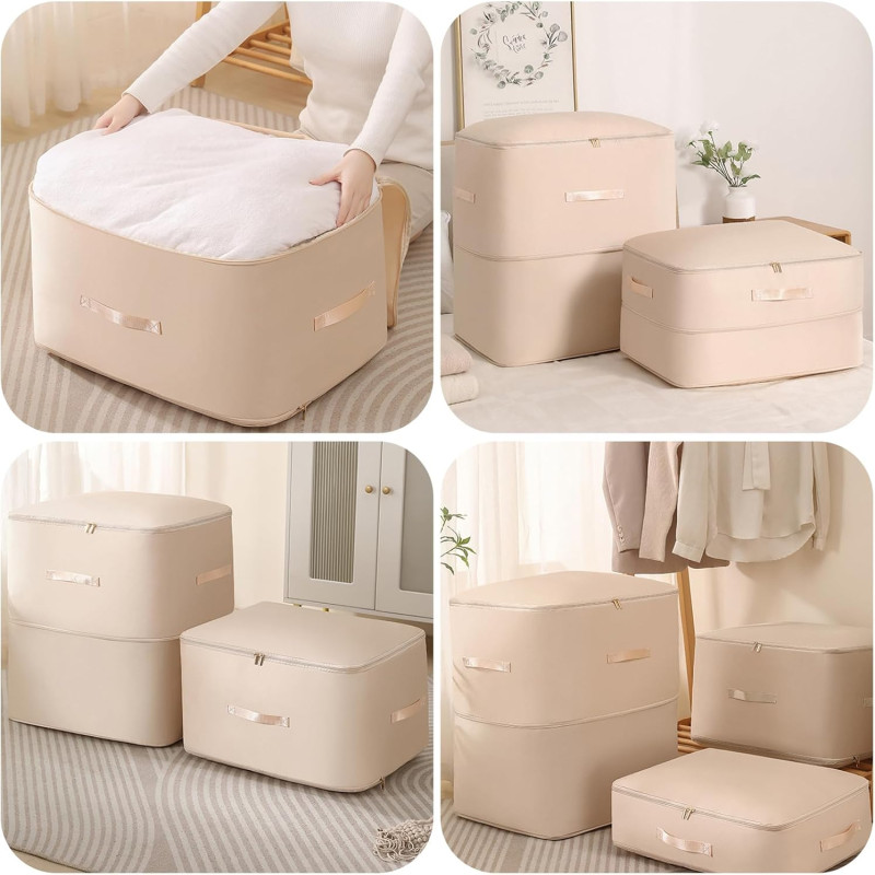 Self Compressing Storage Bag Organizer for Clothes & Blankets