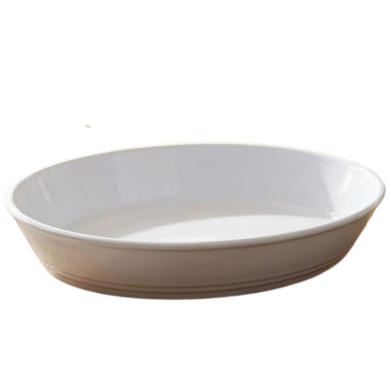 Borcam Melamine White Dish One Piece for Serving