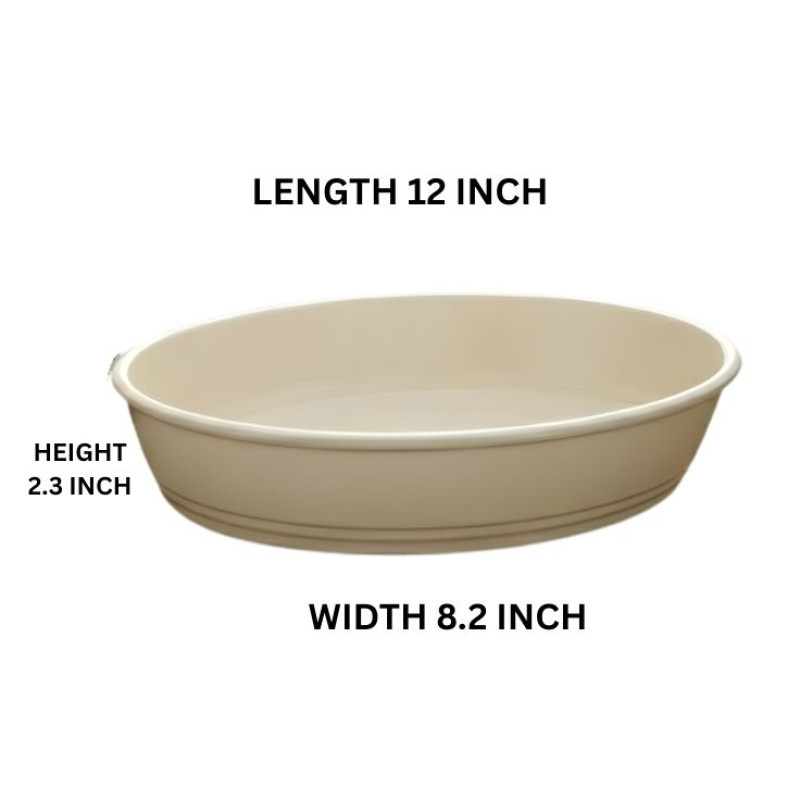 Borcam Melamine Cream Dish One Piece for Serving