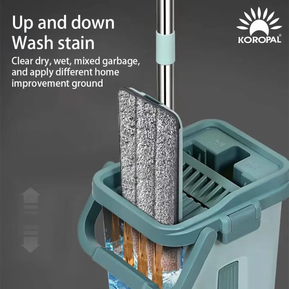Floor Bucket Mop 360° Spin Mop with Durable Bucket System