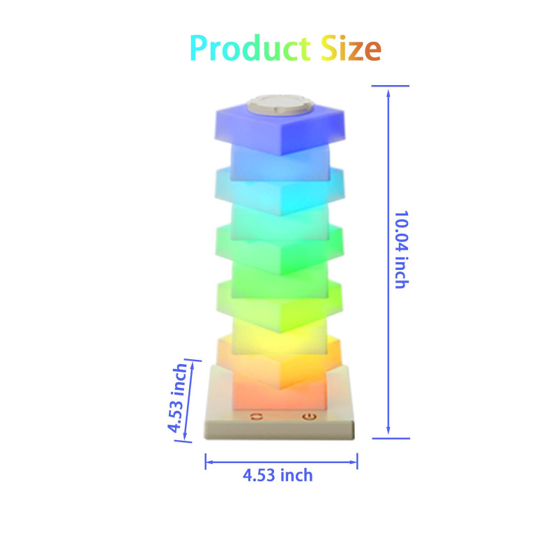 Triangle Rainbow Night Light Colorful LED Decor Lamp