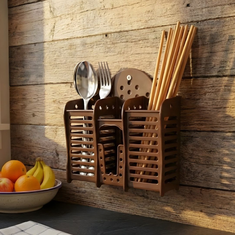 Plastic Spoon Holder Multi Purpose Kitchen Utensil Organizer