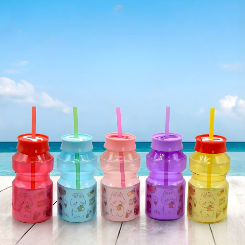 Kids Quick Sip Water Bottle with Straw 500ml