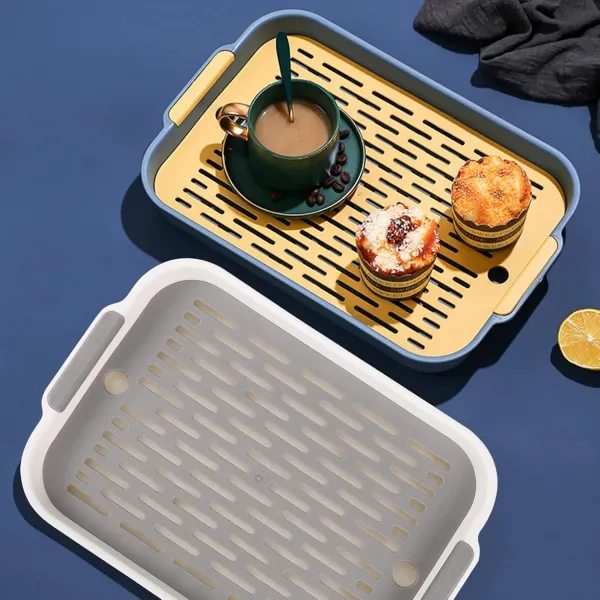Drain Tray Double Layer Multi Purpose Kitchen Dish