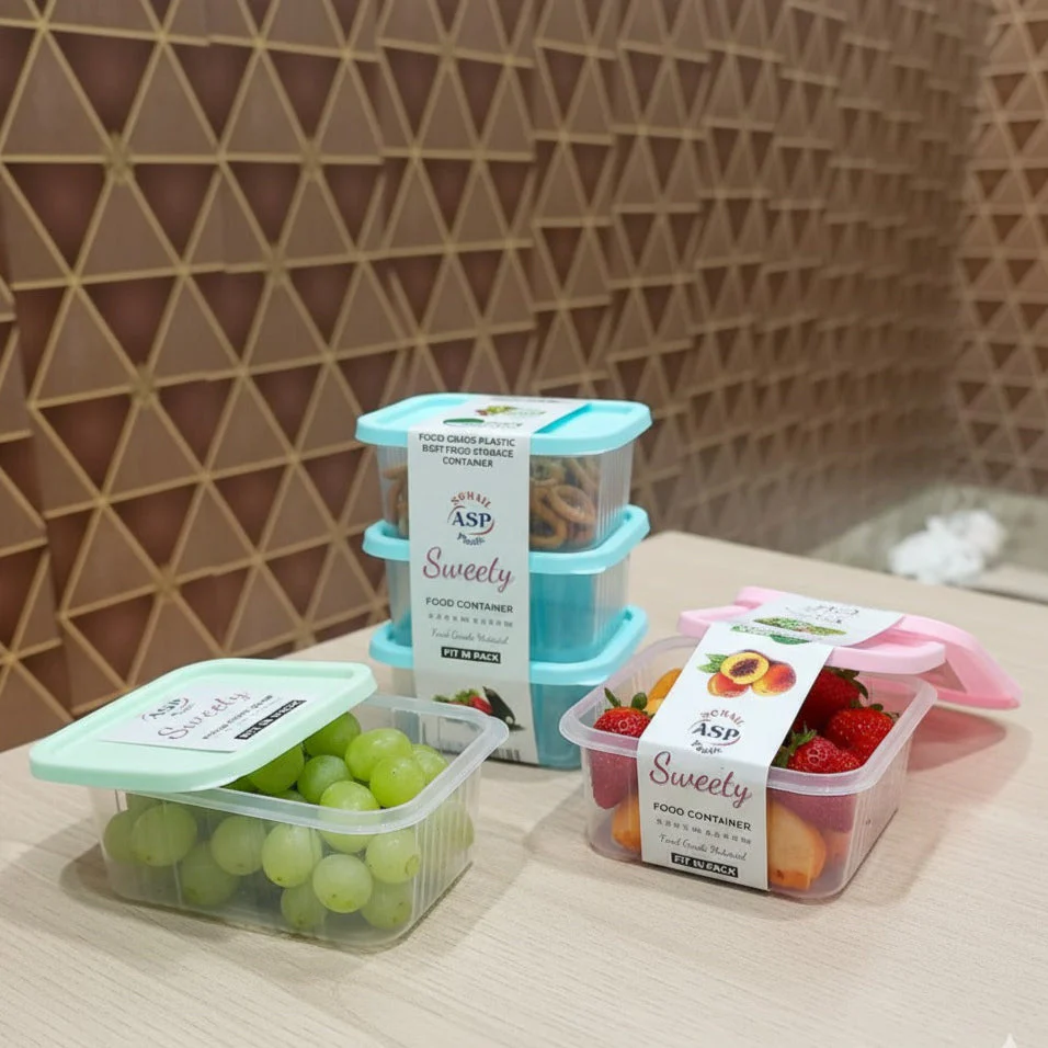 Plastic Food Storage Box Pack of 3 Multi Purpose Containers