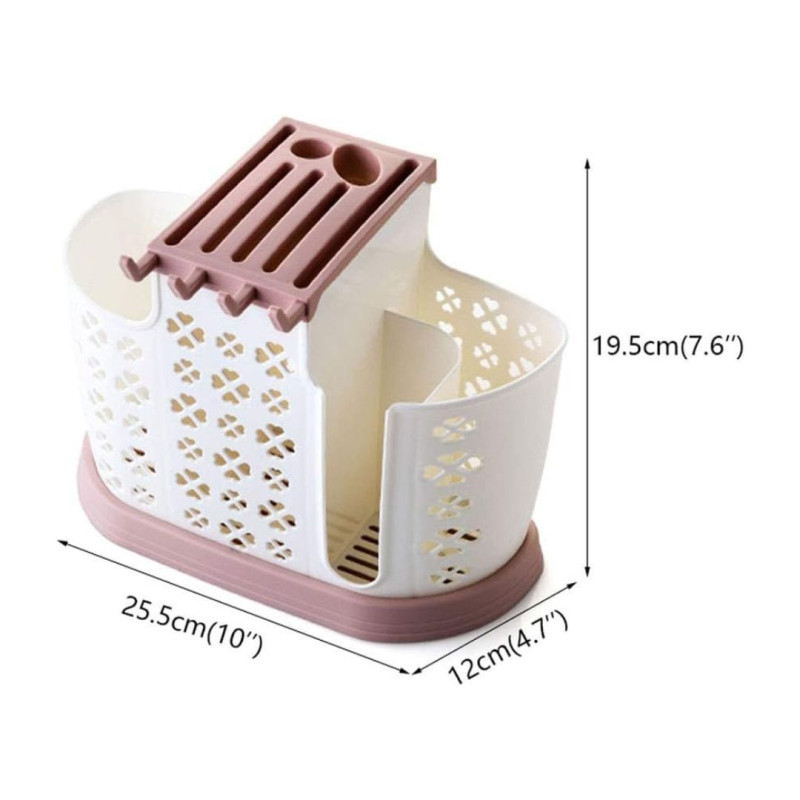 Drain Cutlery & Spoon Holder Multi Function Kitchen Organizer
