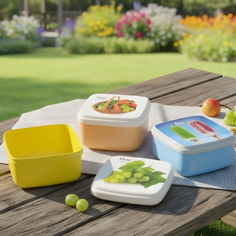 3 PC Mini Food Storage Box Compact Kitchen Storage Set