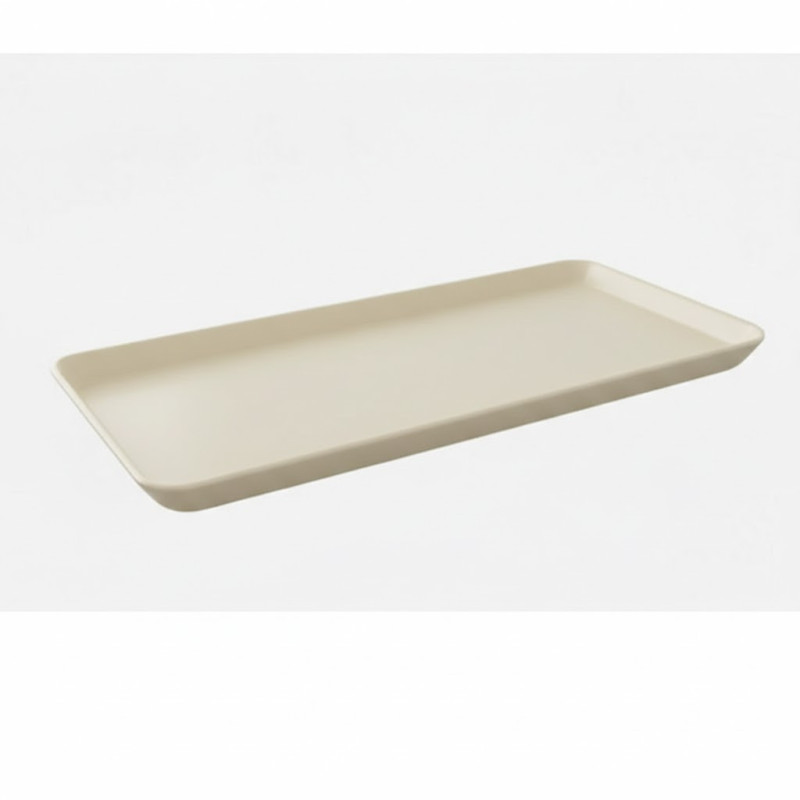 Melamine Big Cream Rectangular Tray for Serving Food