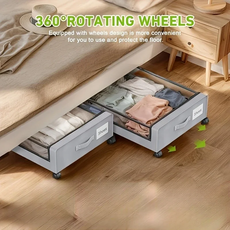 Underbed Storage Lockers with Wheels & Lids