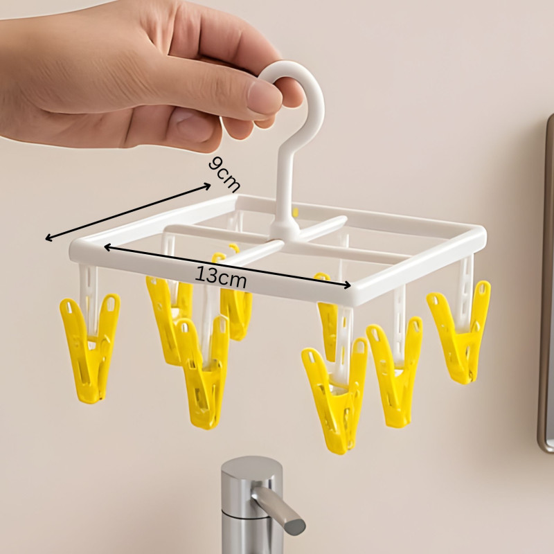 Square shaped baby 8 clips hanger