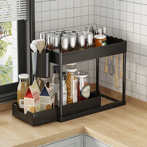 2 Layer Kitchen Rack Iron Material