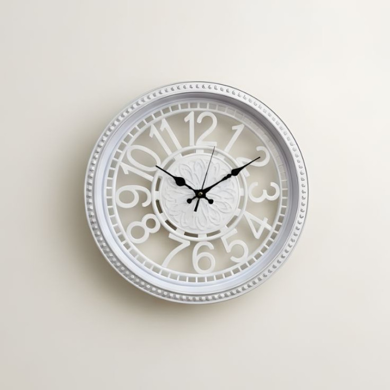 Heritage Retro 15 INCH White Wall Clock