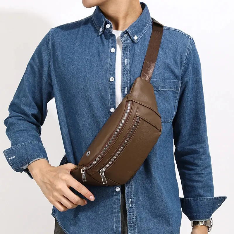 High Quality Leather Men’s Chest Bag