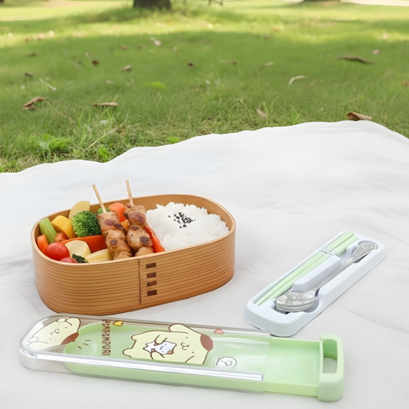 Cute Kids Spoon & Fork Set with Storage Case