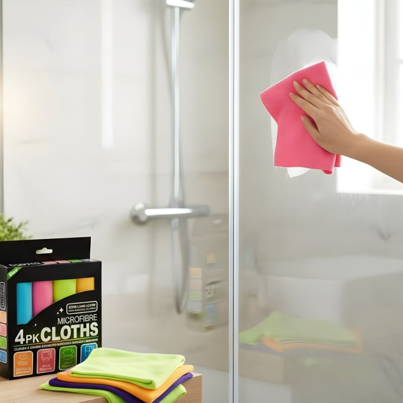 Pack of 4 Dusting & Cleaning Cloths