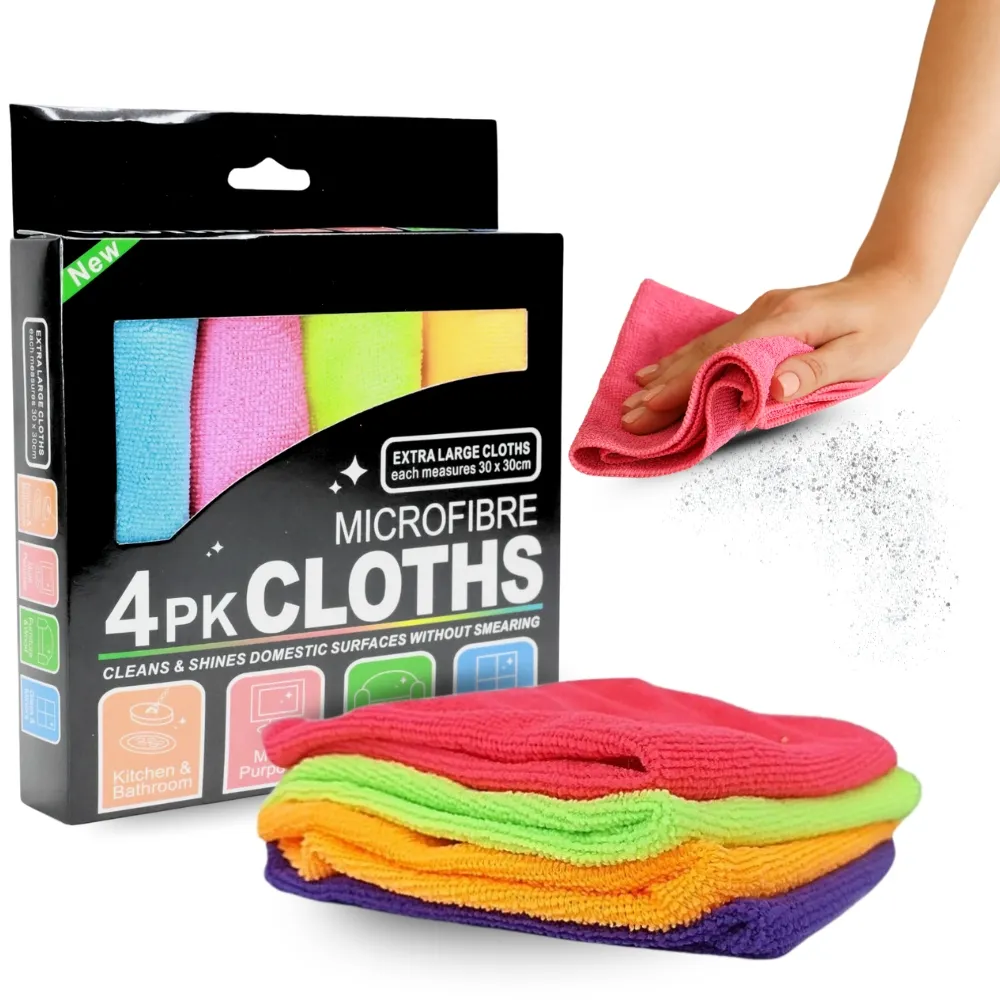 Pack of 4 Dusting & Cleaning Cloths