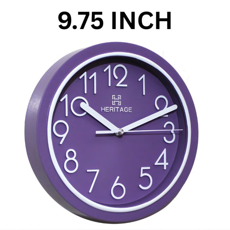 Heritage Fantasy 9.75 Inch Purple Wall Clock