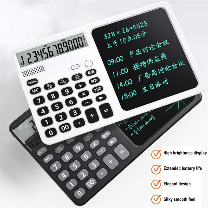 Portable Calculator with Writing Tablet  12 Digit Large LCD