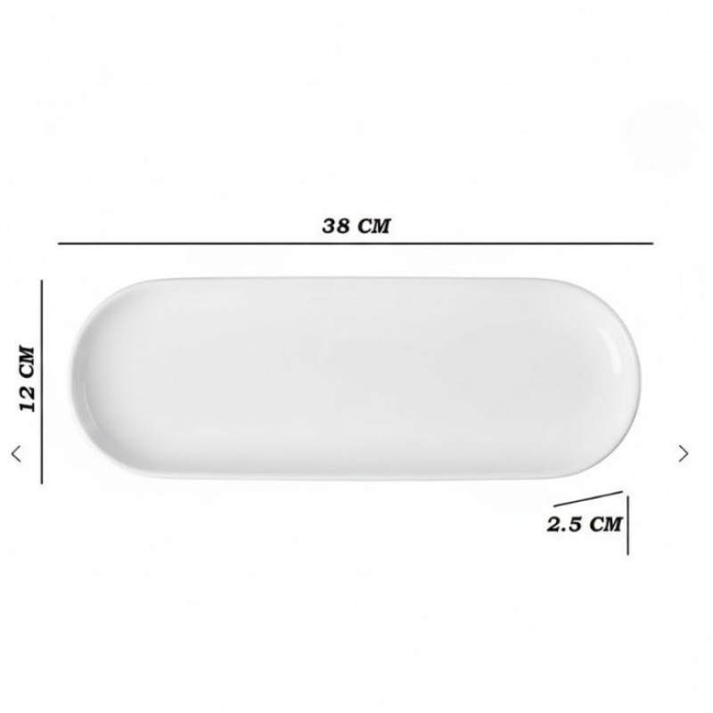 Crown Melamine White Platter One Piece for Serving Food