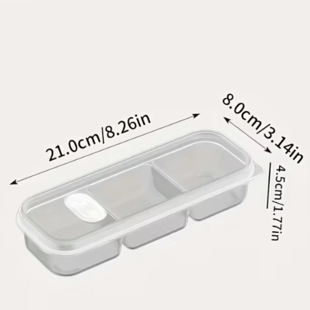 3 Compartment Storage Box with Soft Seal Lids