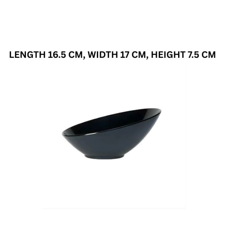Alpine Melamine Black Bowl Small for Serving Food