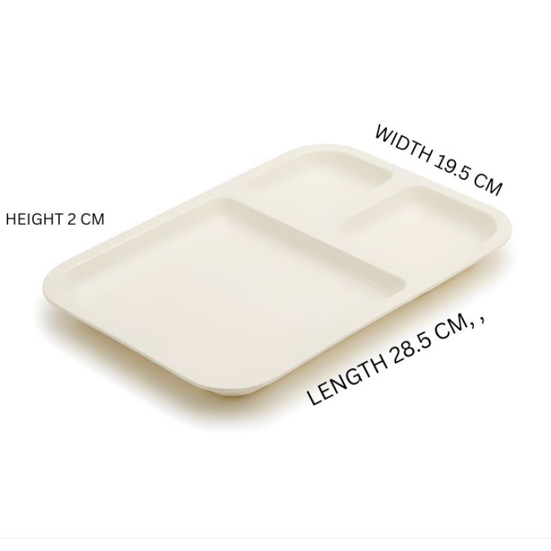 Melamine Cream Serving Tray for Fast Food and Restaurant Use