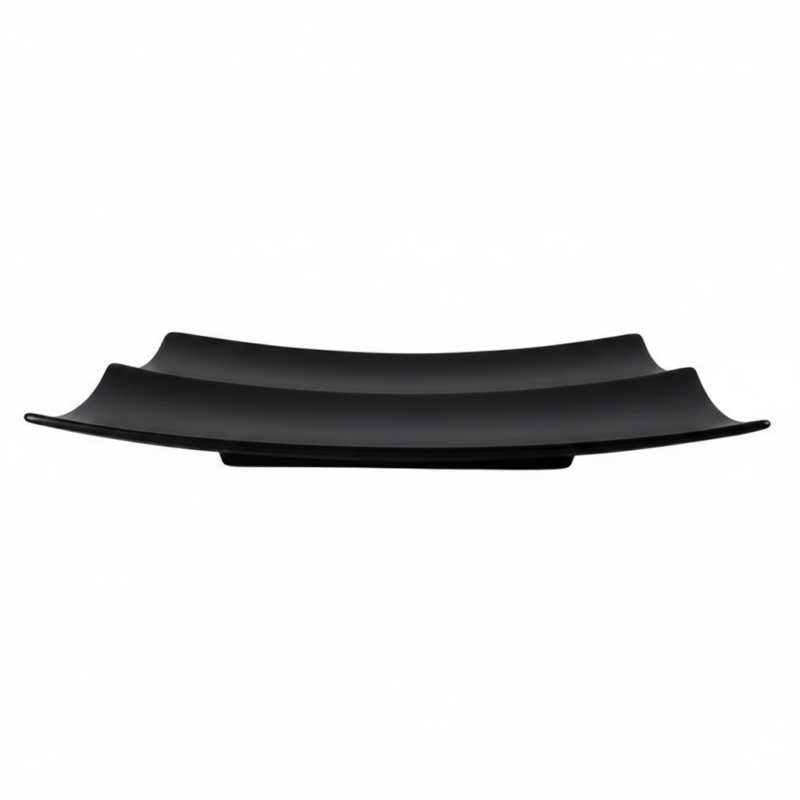 Melamine Double Black Tray For Serving