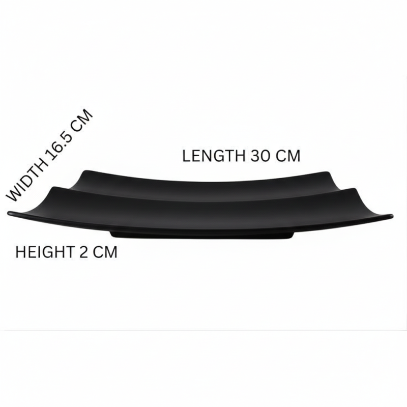 Melamine Double Black Tray For Serving