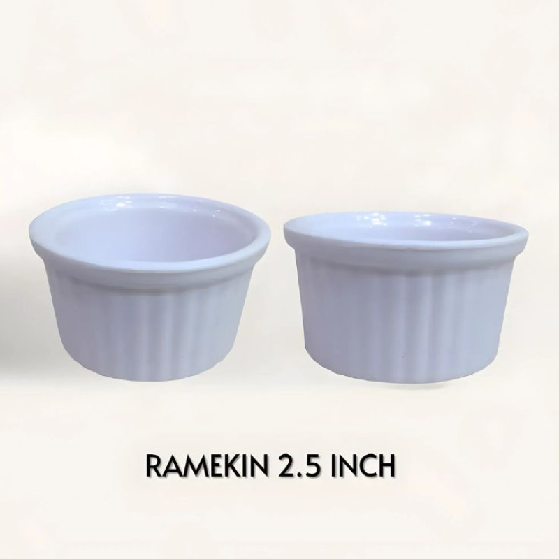 Melamine 2.5 Inch White Ramekin Serving Bowl