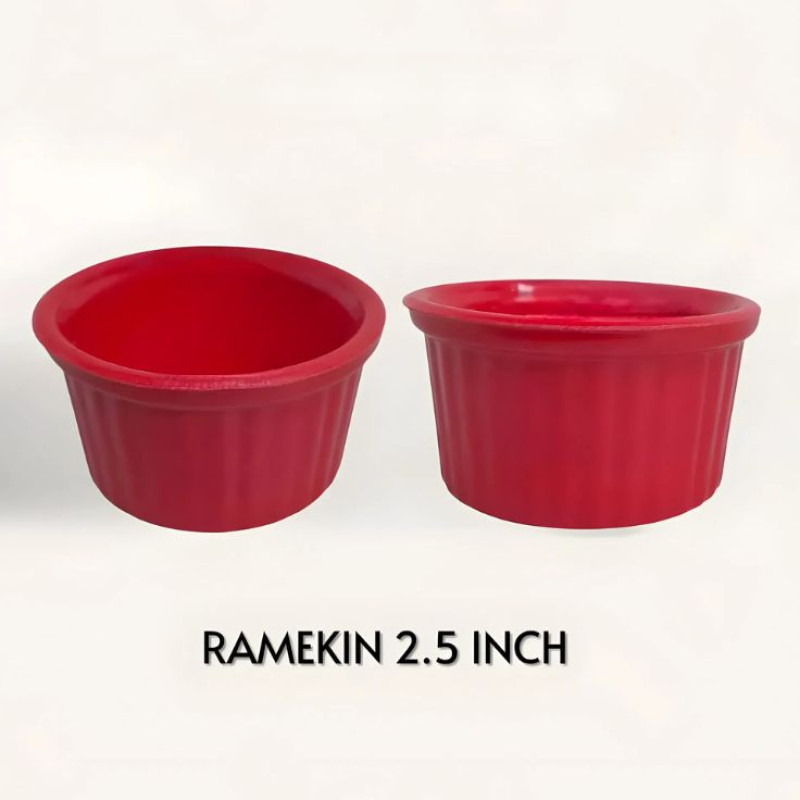 Melamine 2.5 Inch Red Ramekin Serving Bowl
