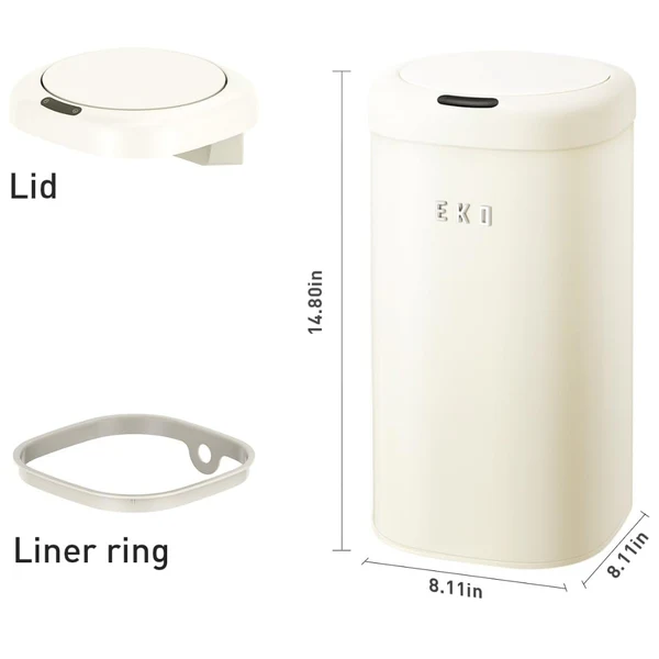 EKO Step Bin Stainless Steel Soft Close Pedal Dustbin