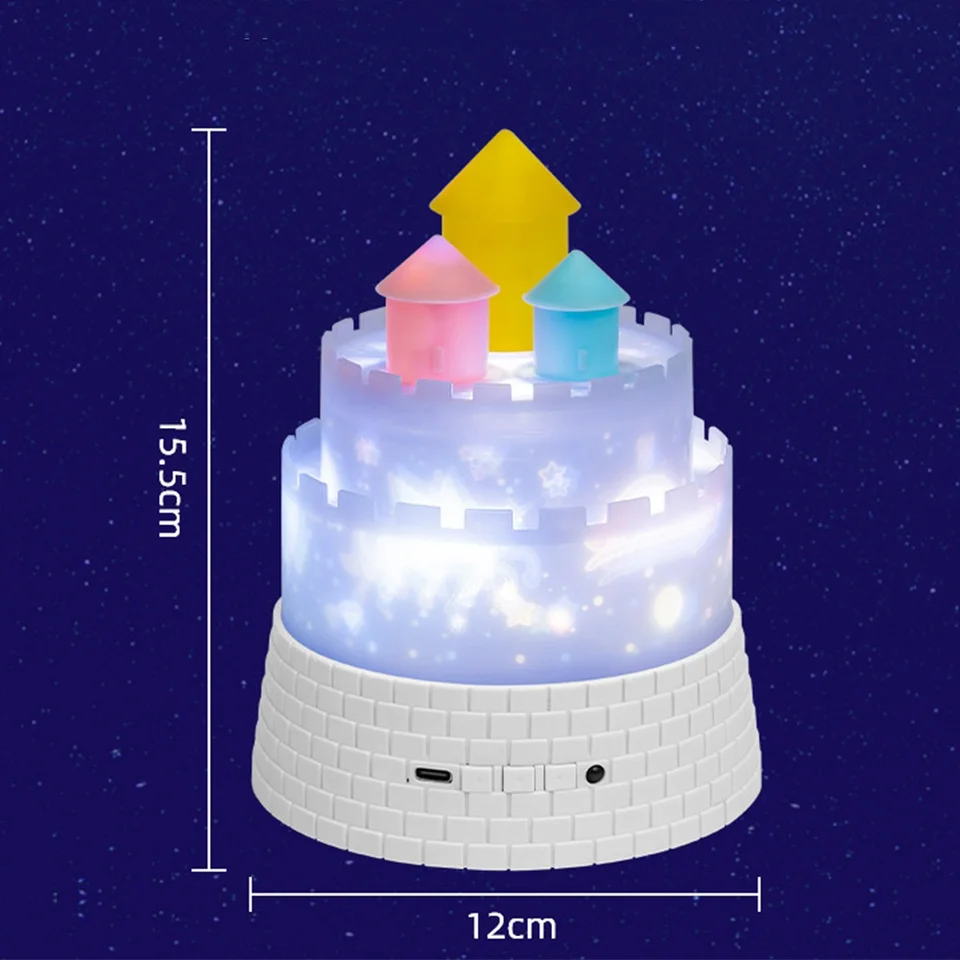 Kids Unicorn Castle Projector Lamp