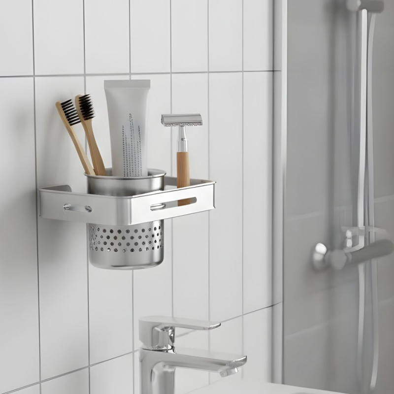 Wall Mounted Stainless Steel Brush Holder